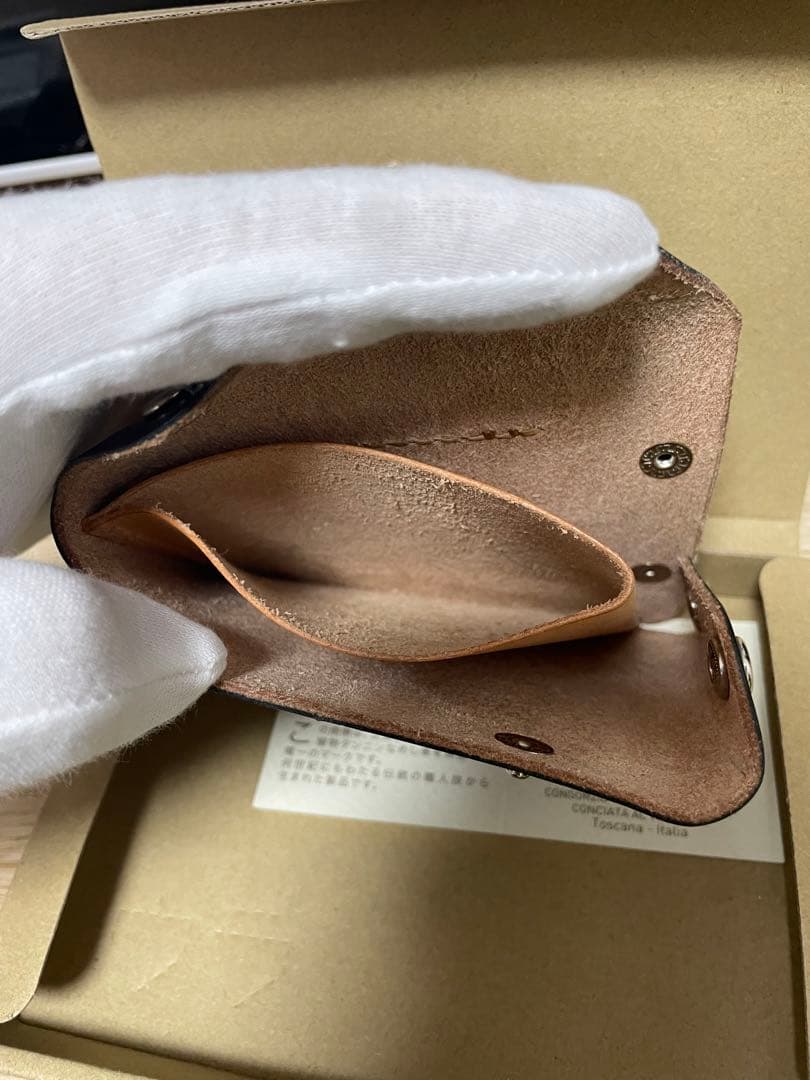 五助屋レザー　ライダースミニウォレット改 手縫い　ブライドルレザー