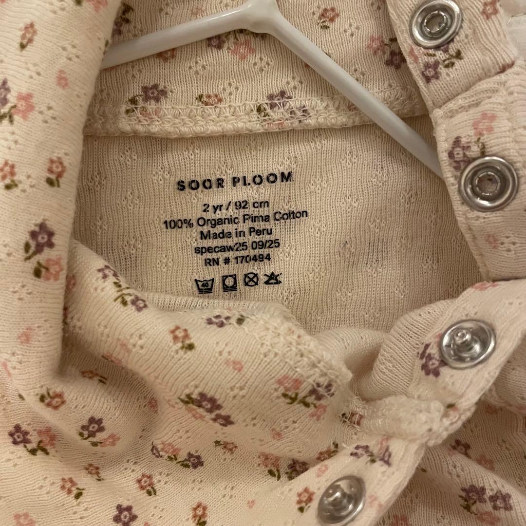 トップス Snap Turtleneck-Calico Print Pointelle