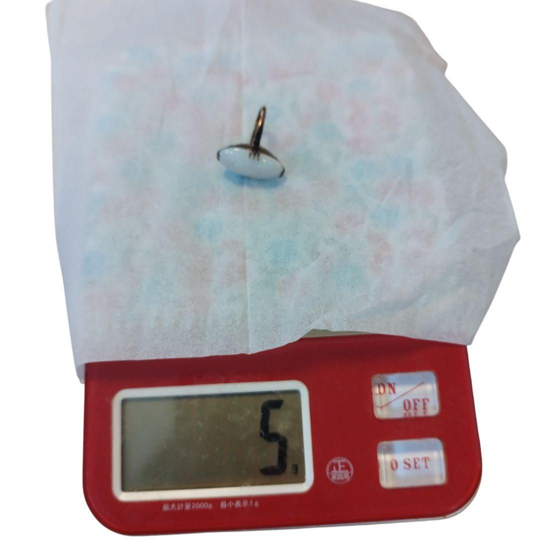 K18 オパール リング 総重量約5g 遊色あり 指輪 天然石