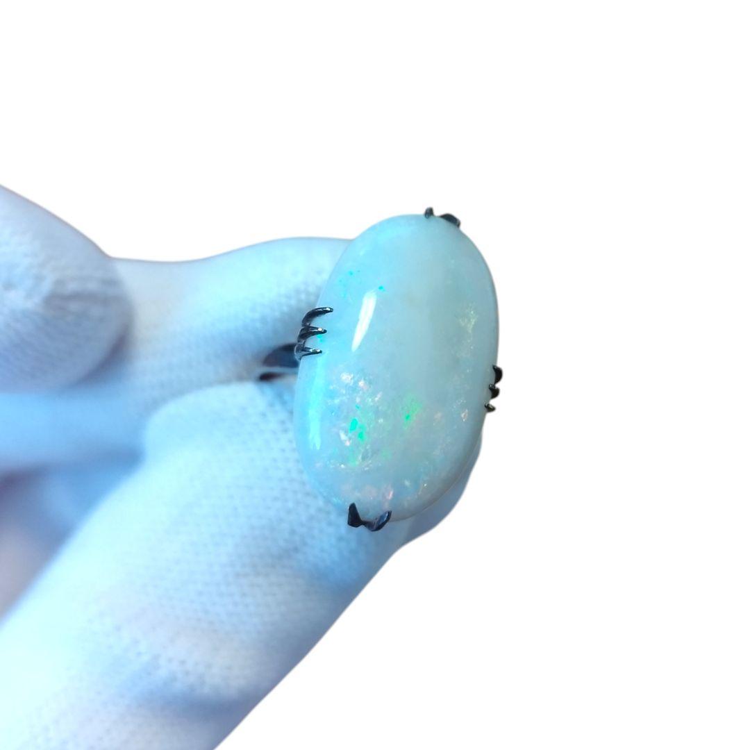 K18 オパール リング 総重量約5g 遊色あり 指輪 天然石