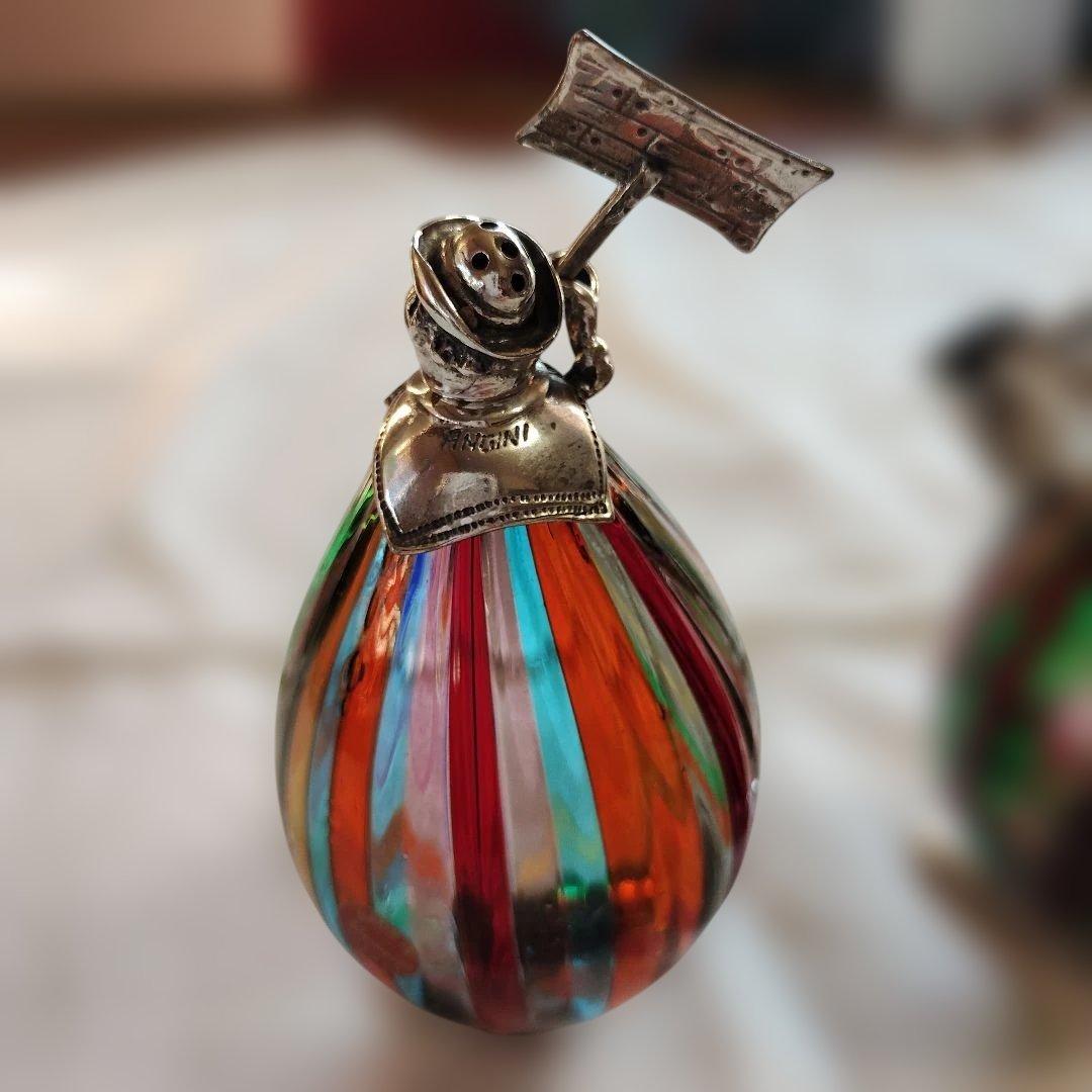 断*ぎ様 【美品】ヴィットリオ・アンジーニ作ピエロ神銀とガラス彫刻