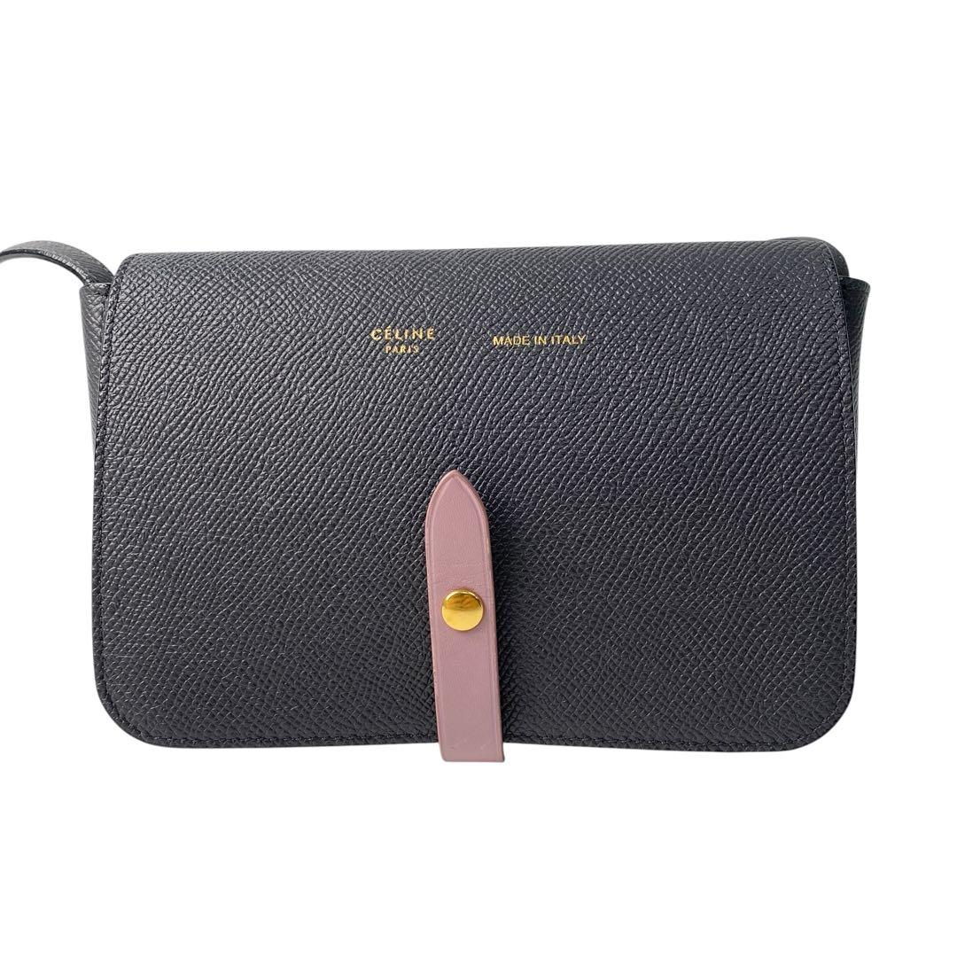 美品 セリーヌ CELINE ストラップクラッチ ショルダーバッグ ポシェット