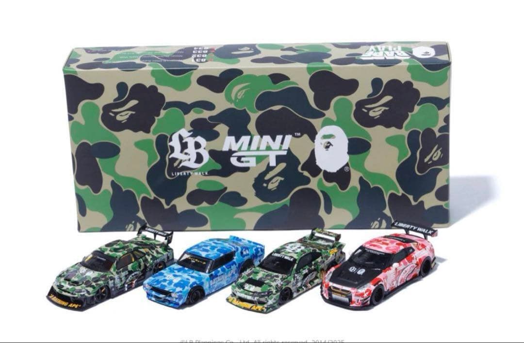 【 BAPE X LBWK 】NISSAN 1/64 4PCS SET