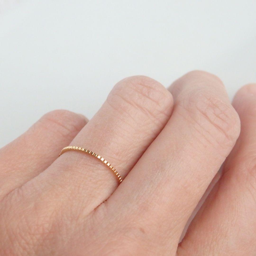 hana ★.★　k18リング　チェーンリング　ベネチアンチェーン