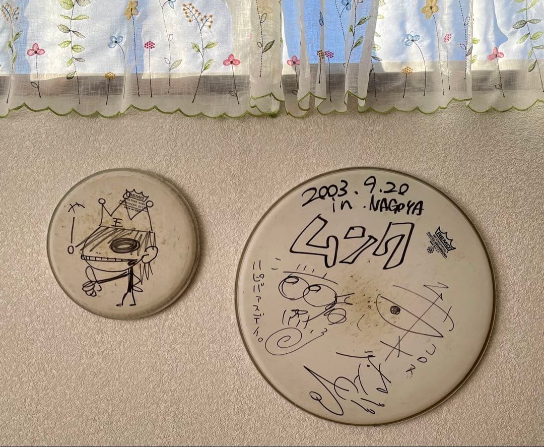 超貴重 MUCC ムック メンバー全員サイン入り SATOち本人使用ドラムヘッド