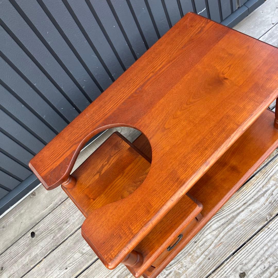 昭和レトロ 木製 お座敷ワゴン 引き出し収納 キャスター付き ポットワゴン古家具