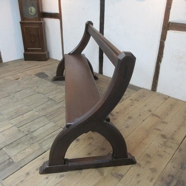 イギリス アンティーク 家具 ロングベンチ 長椅子 チェア 店舗什器 6866d