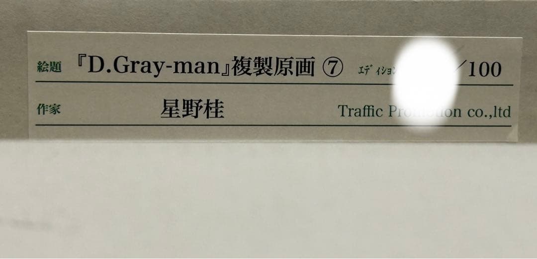 D.Gray-man 原画展　複製原画　　神田ユウ