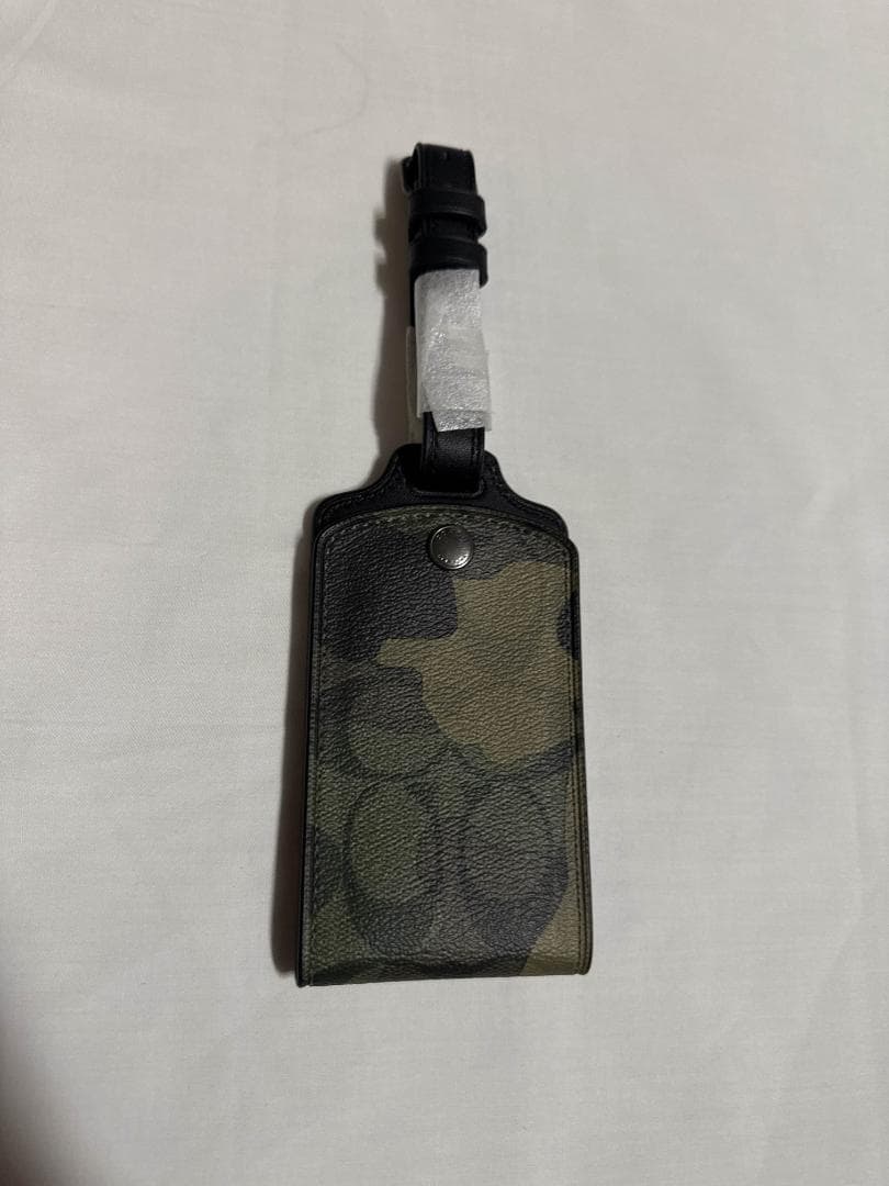 コーチ COACH ネームタグ ラゲッジタグ グリーンマルチ