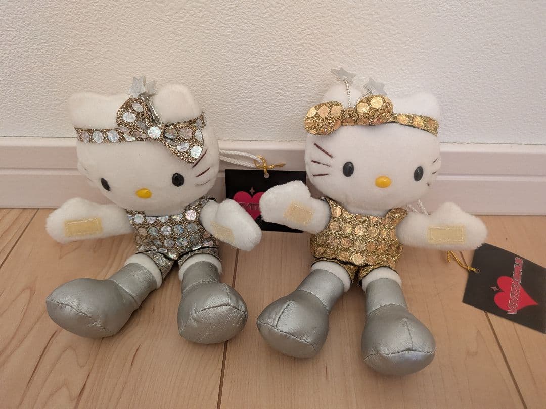 激レア★キティ＆ミミィ ぬいぐるみ ゴールド シルバーセット