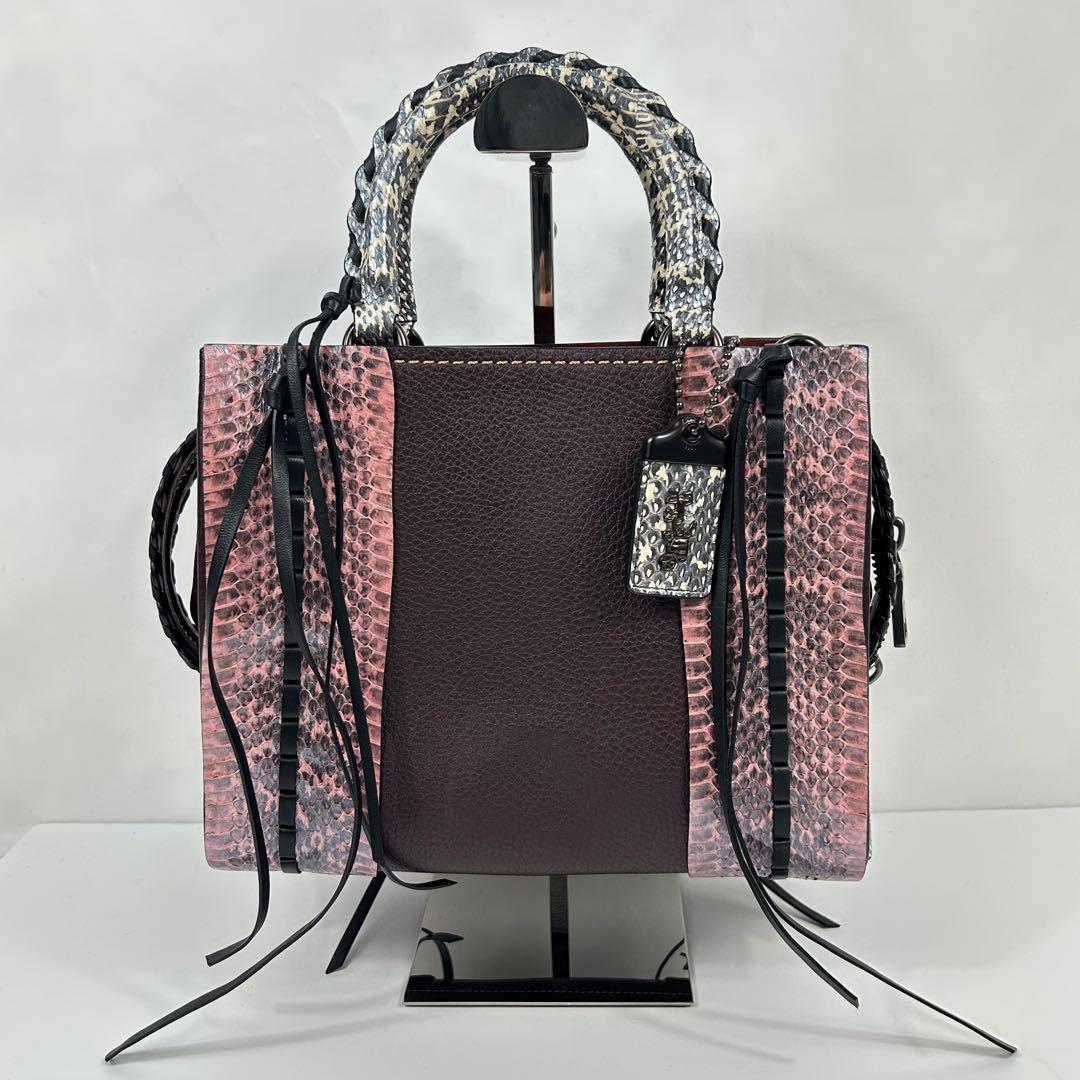 バッグ Rare Coach Rogue 25 Python Leather Bag