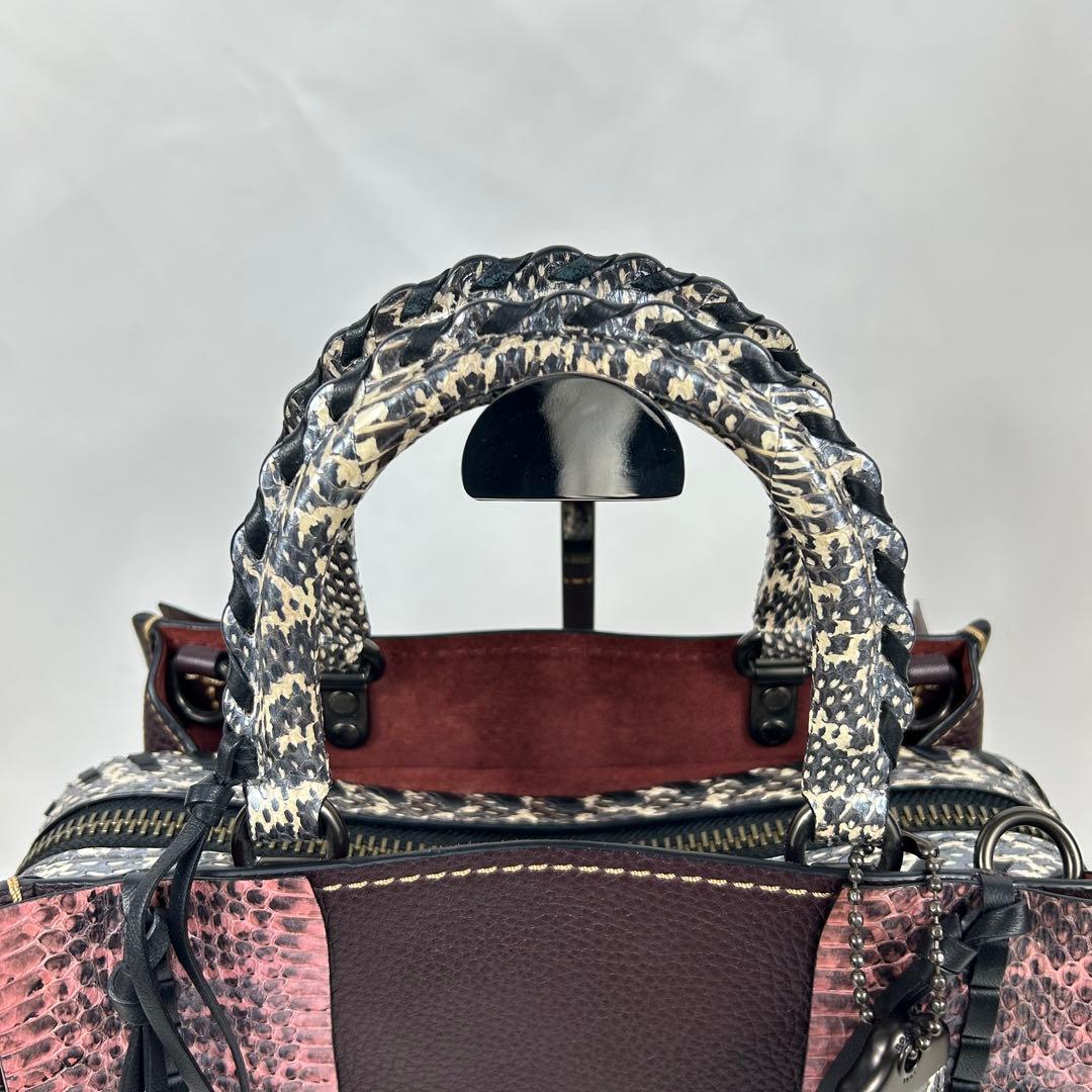 バッグ Rare Coach Rogue 25 Python Leather Bag