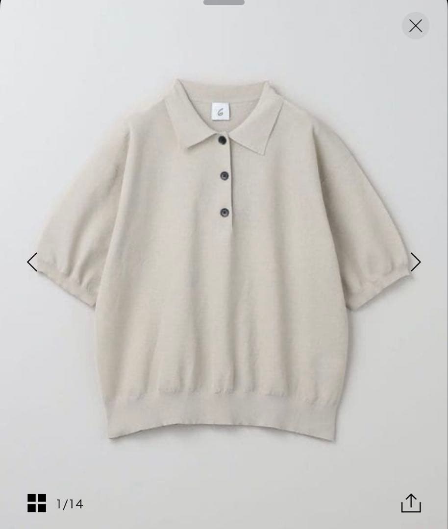 6(ROKU) ポロシャツニット