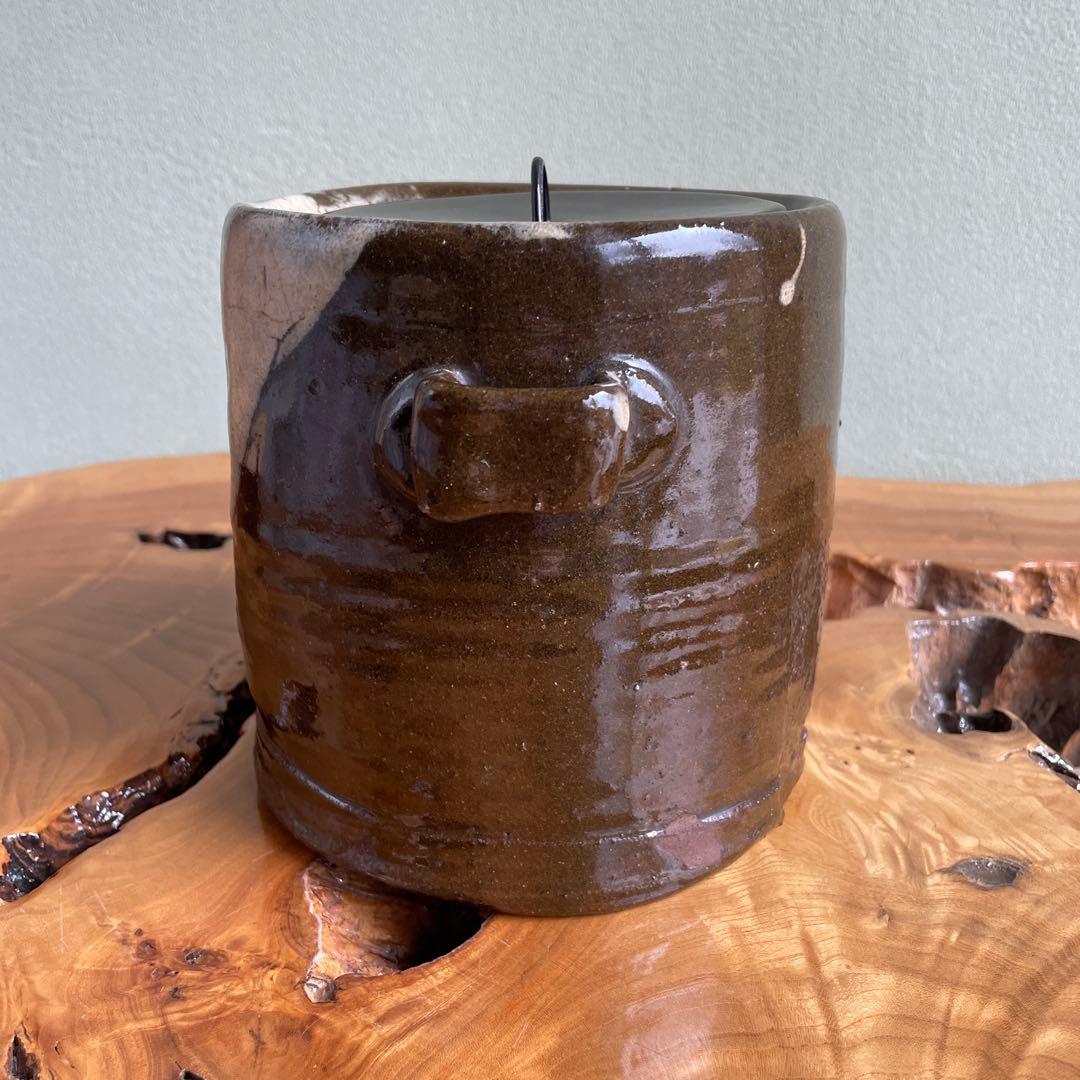 耳付水指 小代焼 茶道具 共箱 水指