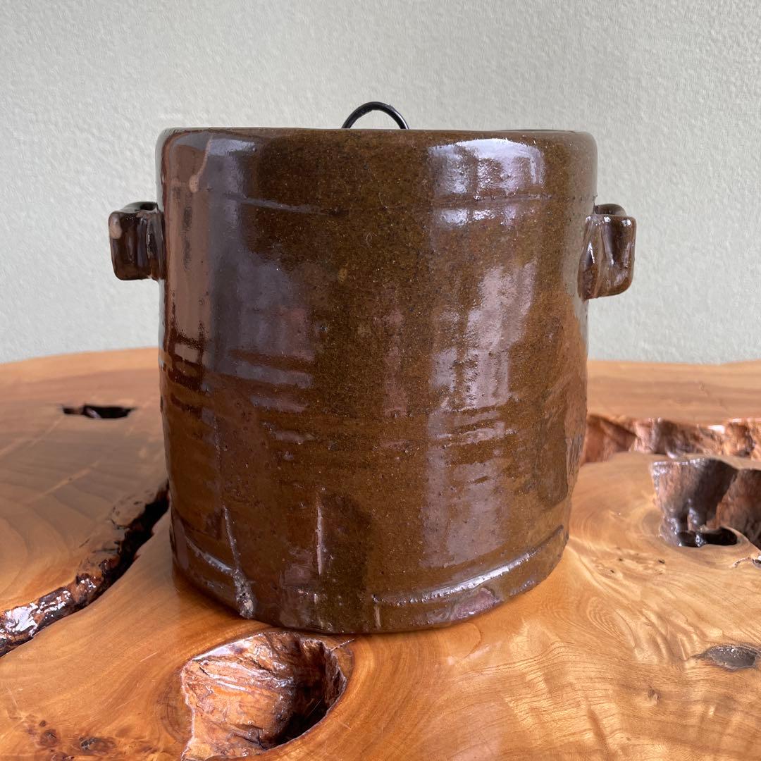 耳付水指 小代焼 茶道具 共箱 水指