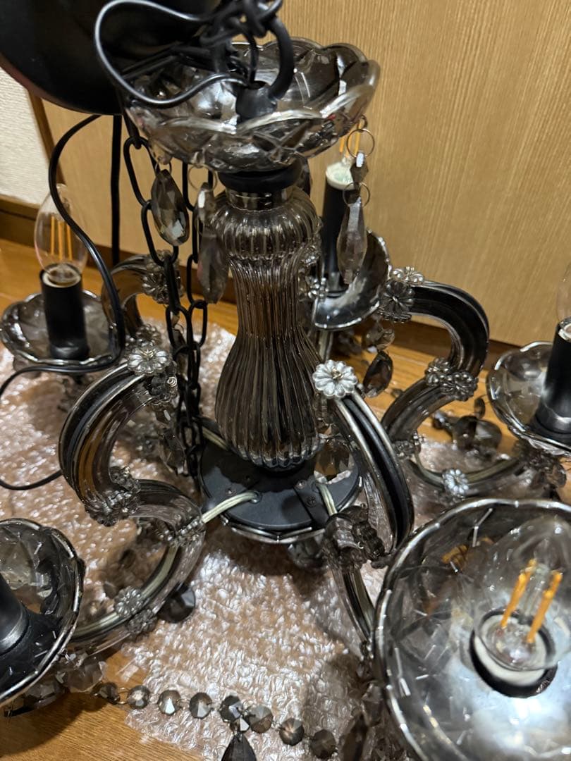 クリスタルシャンデリア 5灯 電球付き