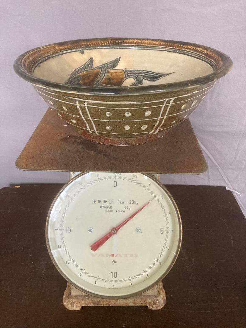 宮城智 30cm 大型魚紋鉢 やちむん 壷屋焼