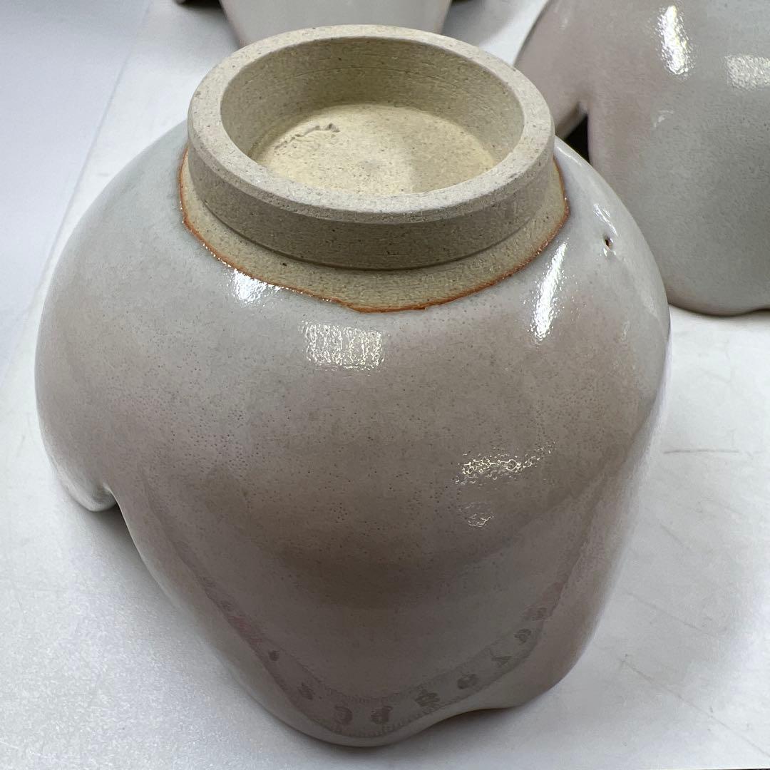 新庄貞嗣　萩焼　割山椒向付　共箱　幅約12.3㎝　タサチ　東な7-0521①