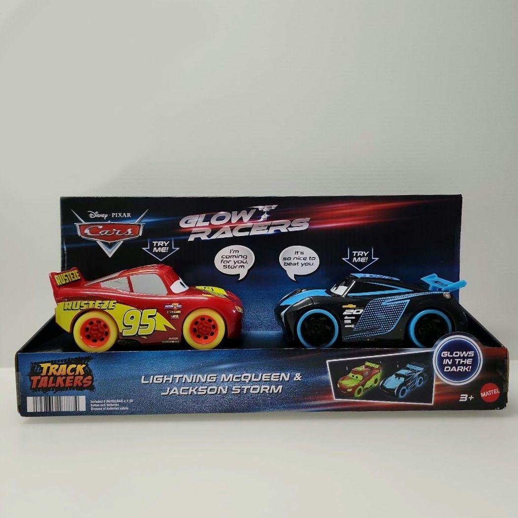 ディズニー カーズ マックイーン ジャクソン 英語おしゃべり 光る ミニカー２台