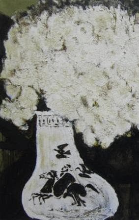 三岸節子、「白い花　ヴェロンにて」、厳選、希少画集・額装画、人気作品