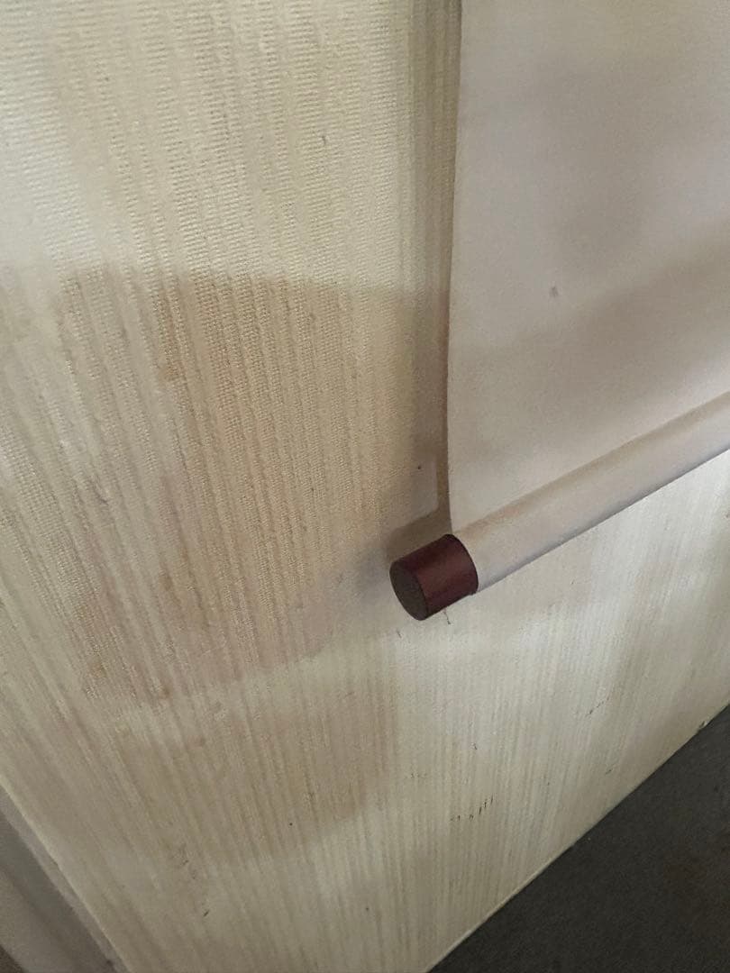 紅白梅に小禽　野川朝邨　掛け軸　共箱あり