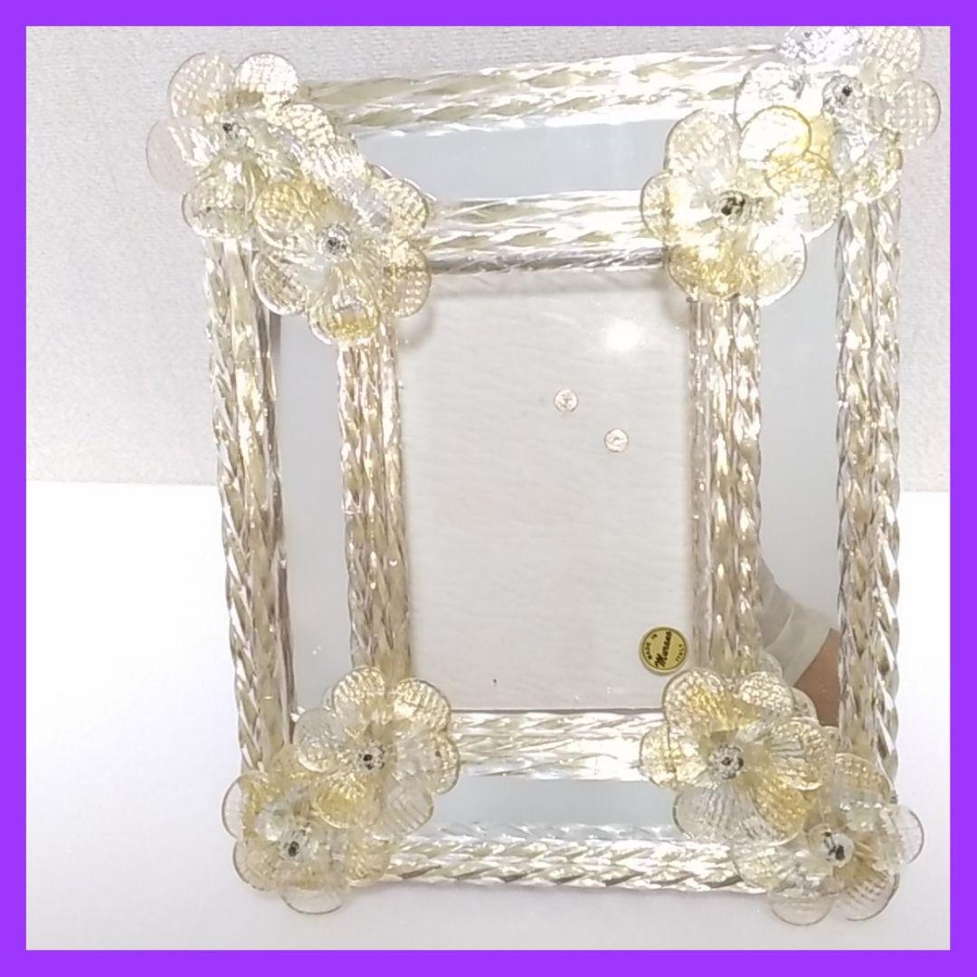 最終価格 ベネチアングラス 写真たて フォトフレーム レア ムラーノガラス 新品