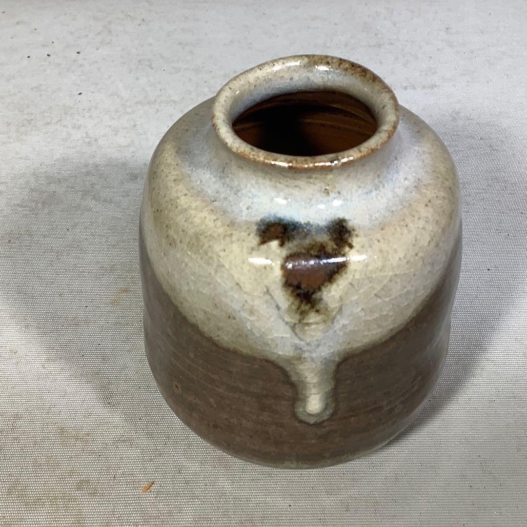 萩焼　茶入　吉田仙萩　茶道具　有栖川鹿文