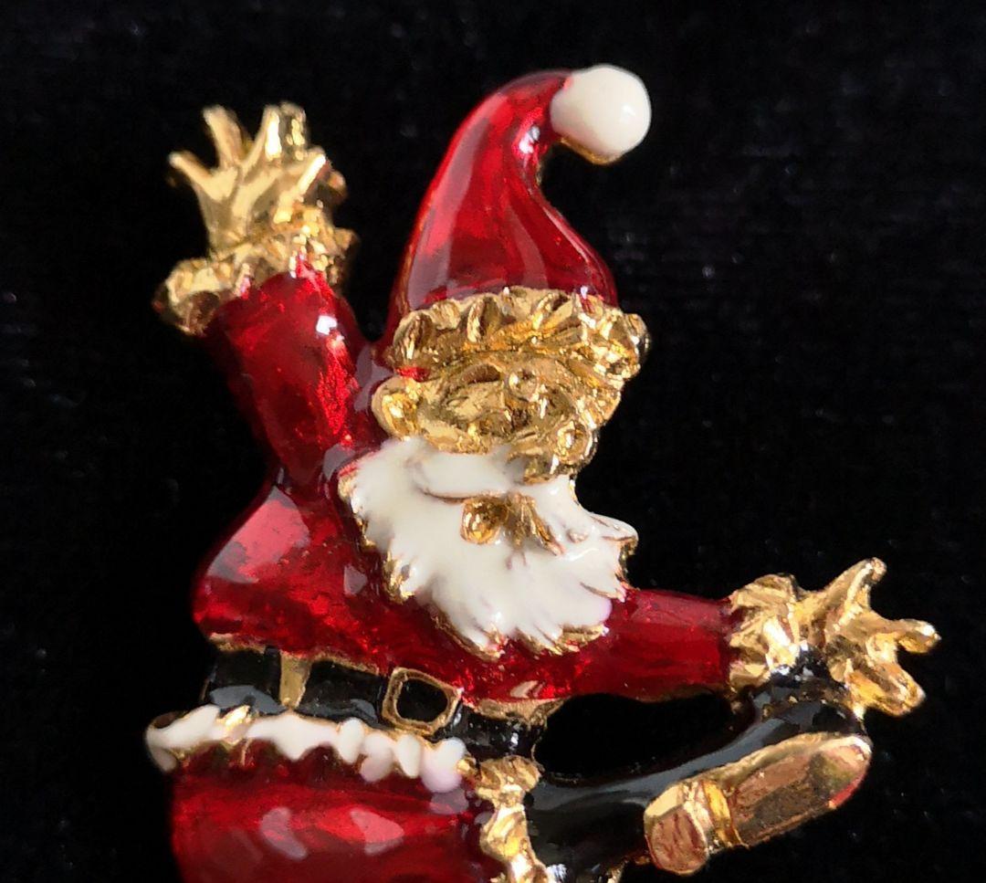 イタリア ヴィンテージ ブローチ GIOVANNI サンタクロース 398