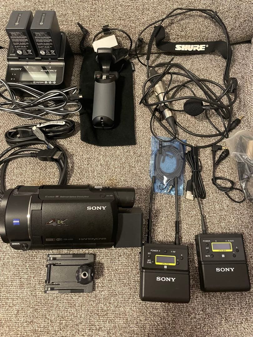 SONY FDR-AX60 バッテリーセット&ヘッドセット&無線機&ハンディカム
