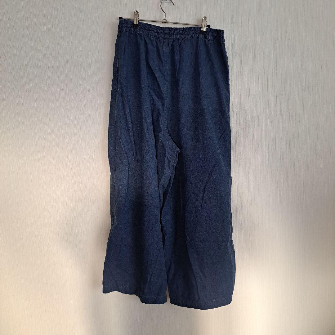 needles ニードルス ブルー ガウチョパンツ コットン ネペンテス