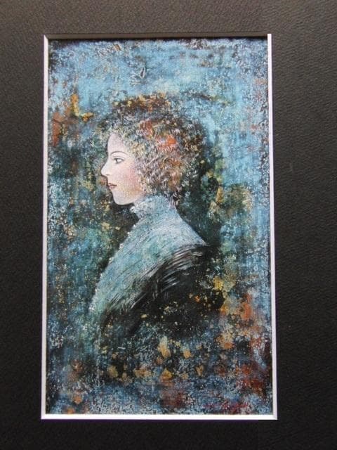 西村直之【リサの肖像】希少な額装用画集より、状態良好、新品高級額装付