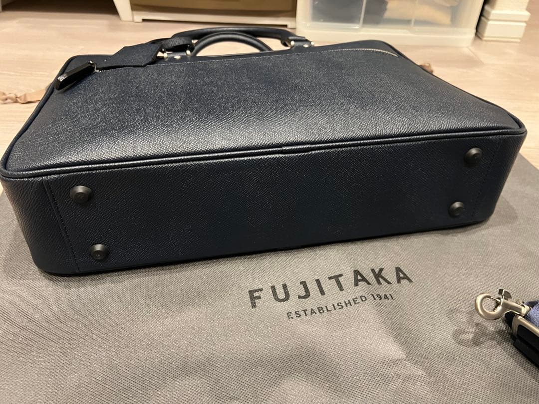 【新品同様】FUJITAKA ネイビー ビジネスバッグ