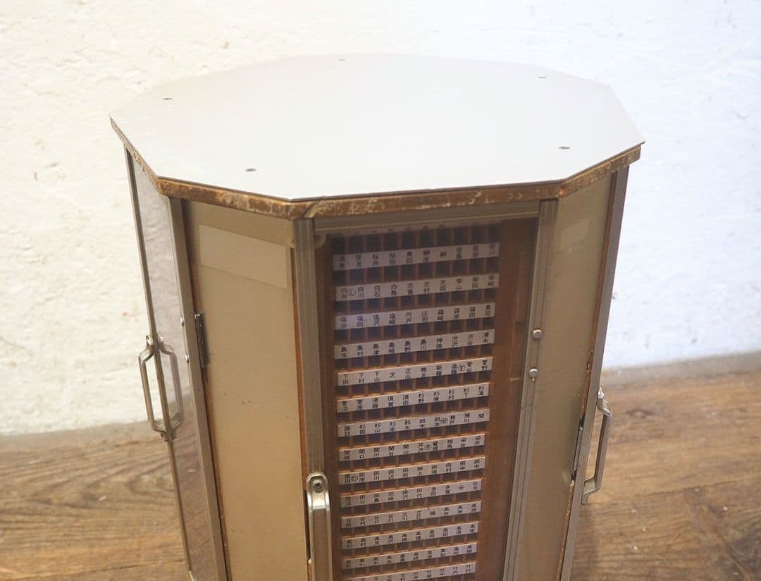 1337 回転式　レトロなハンコケース　判子　店舗什器　レトロ　ヴィンテージ