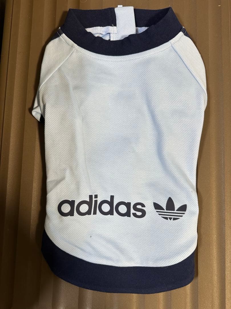adidas 水色 犬服 猫服　中国限定　ジップアップウェア　Mサイズ