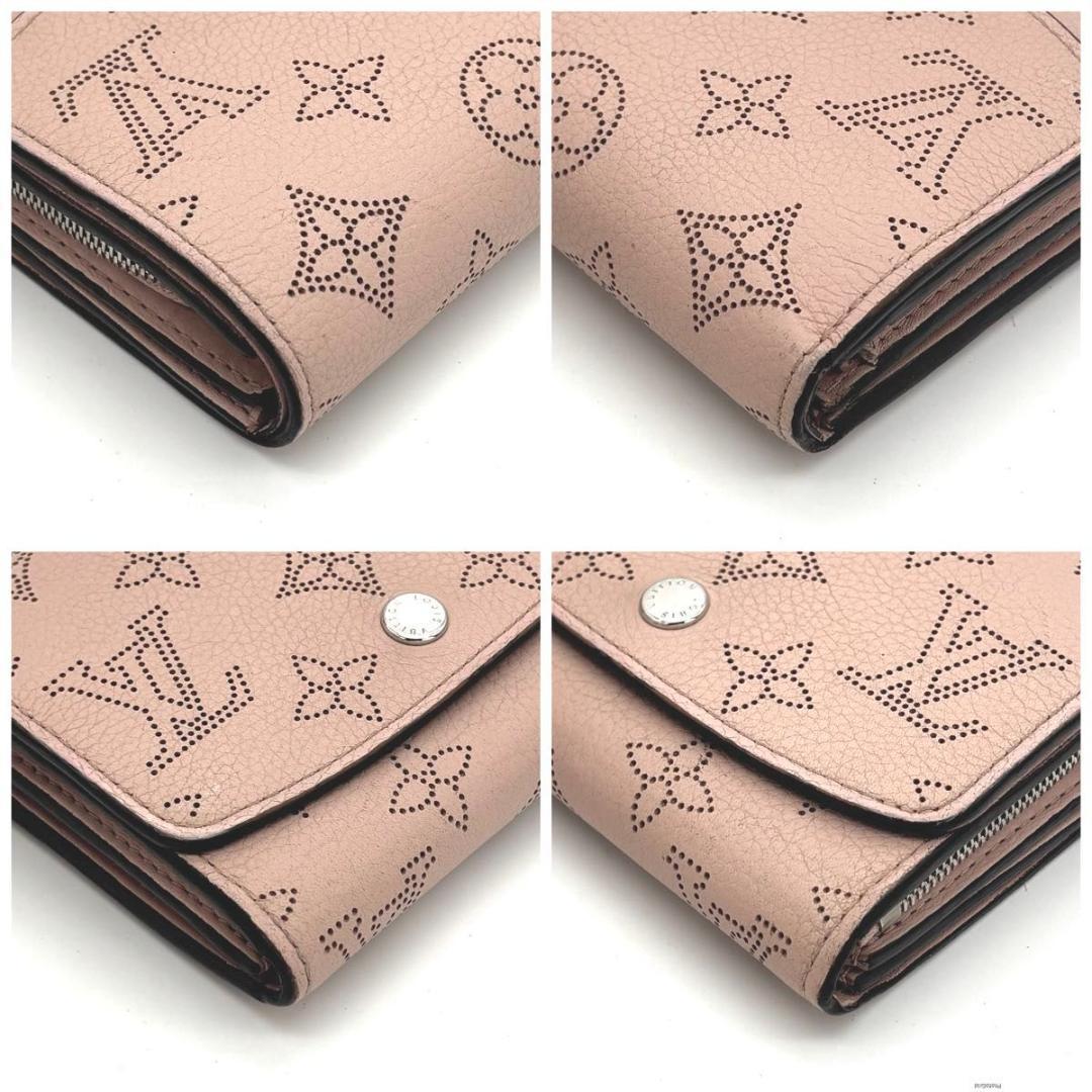 ルイヴィトン マヒナ ポルトフォイユ イリス コンパクト ピンク 二つ折り財布