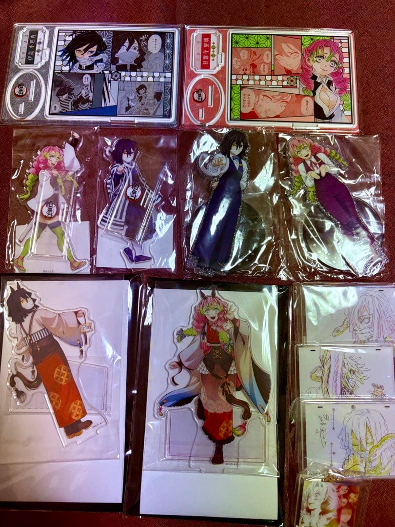 鬼滅の刃　伊黒小芭内　甘露寺蜜璃　おばみつ　アクスタ　原画チャーム　セット