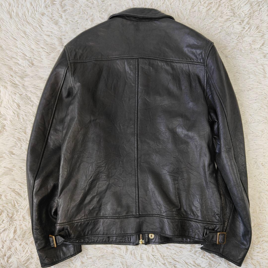 【極上ラムレザー】XL✨R.NEWBOLD シングルライダースジャケット 黒
