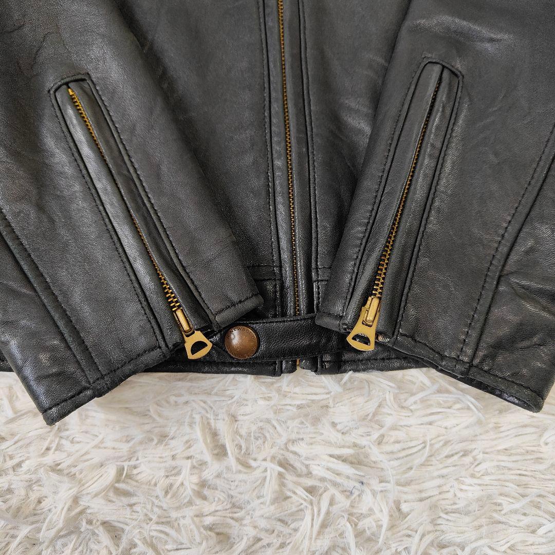 【極上ラムレザー】XL✨R.NEWBOLD シングルライダースジャケット 黒