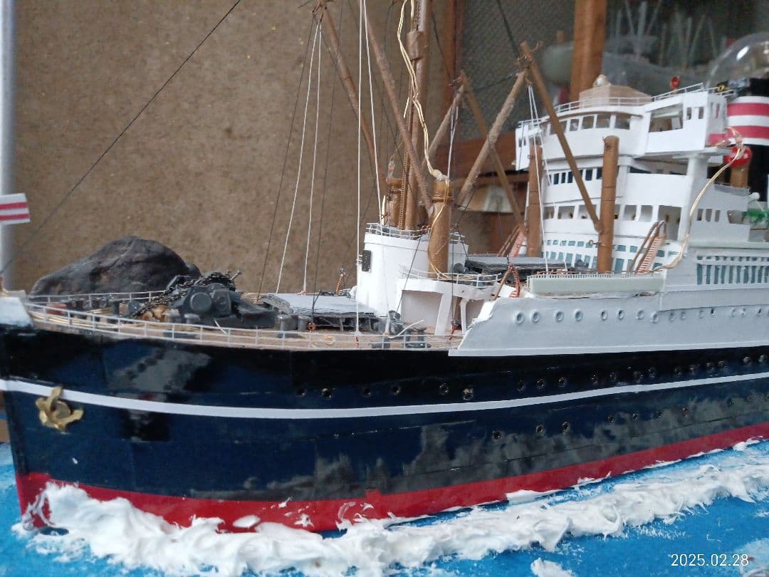 日本郵船 浅間丸 ハンドメイド模型