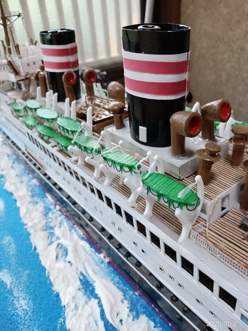 日本郵船 浅間丸 ハンドメイド模型