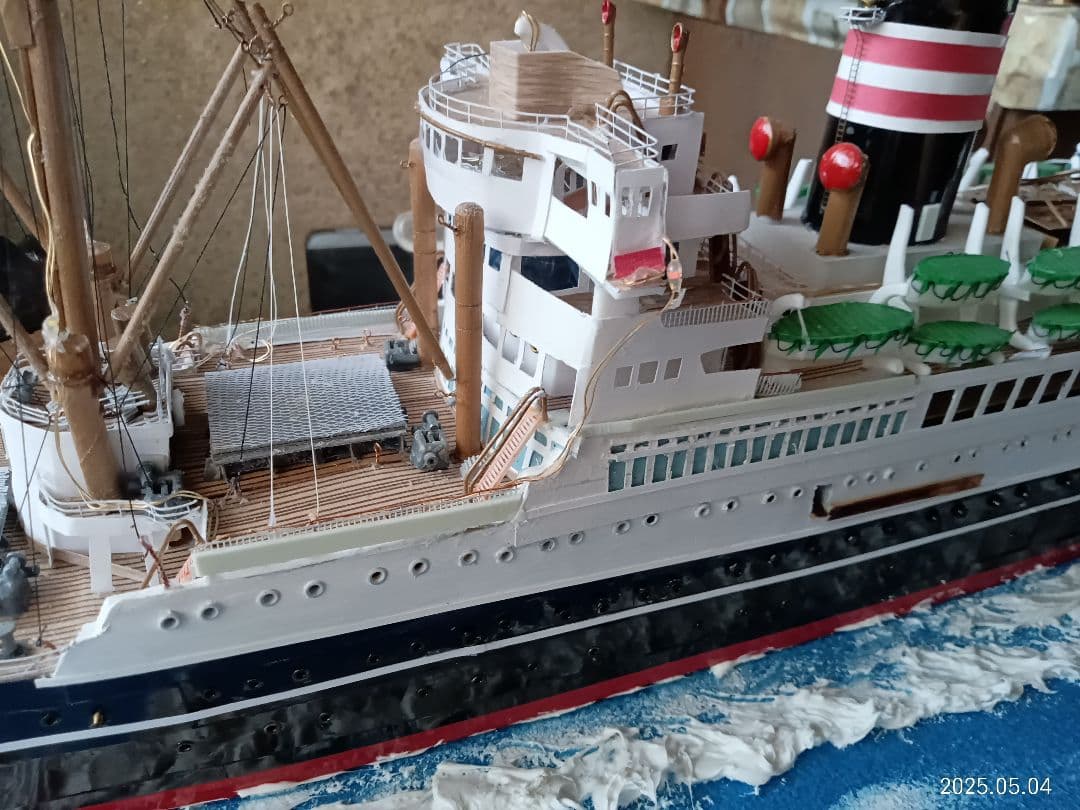 日本郵船 浅間丸 ハンドメイド模型
