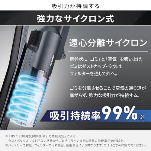 充電式 サイクロンスティッククリーナー 掃除機 コードレス 静電モップ付き 軽量