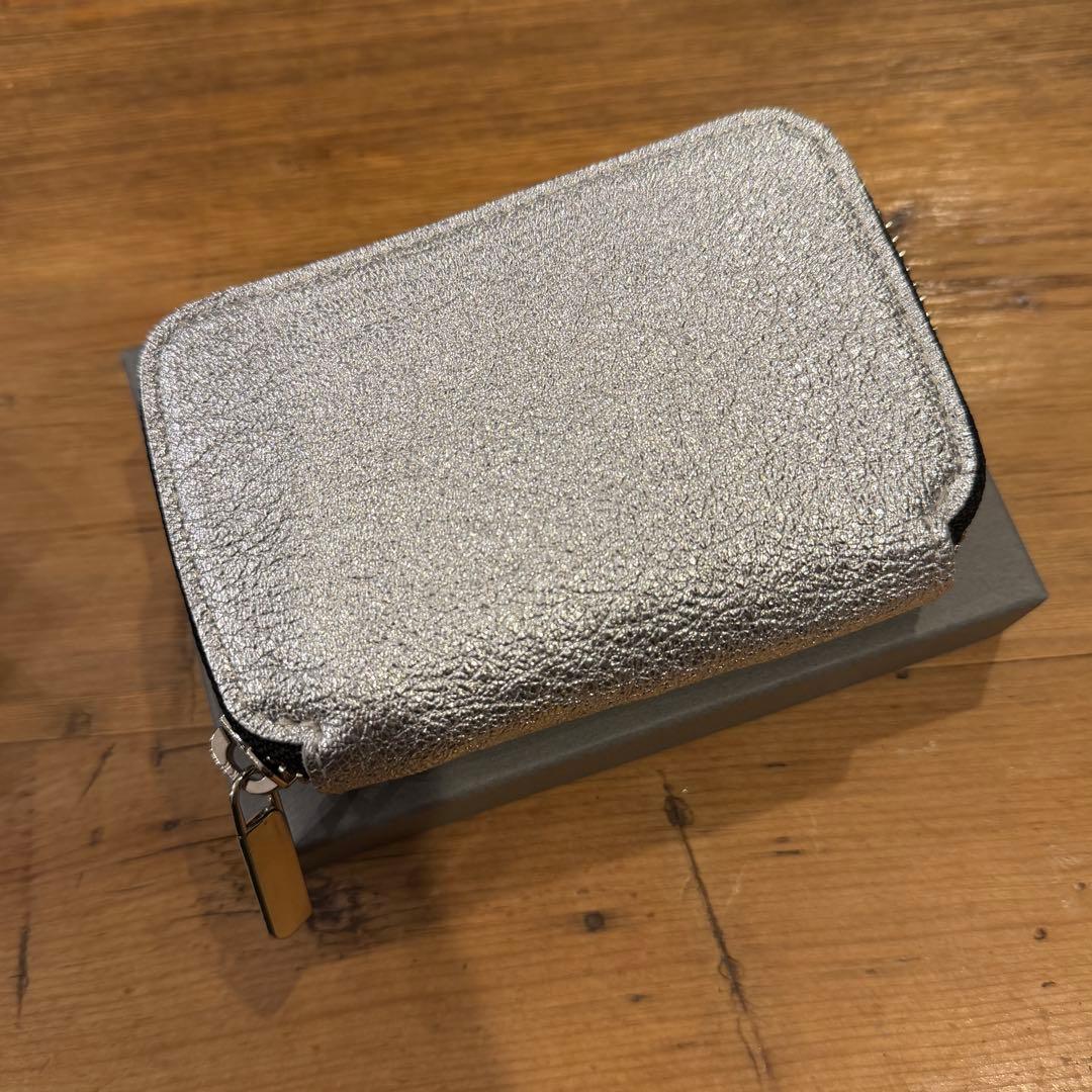 nadaya⭐︎新品mu コンパクト 財布 シルバー ヤギ革 日本製