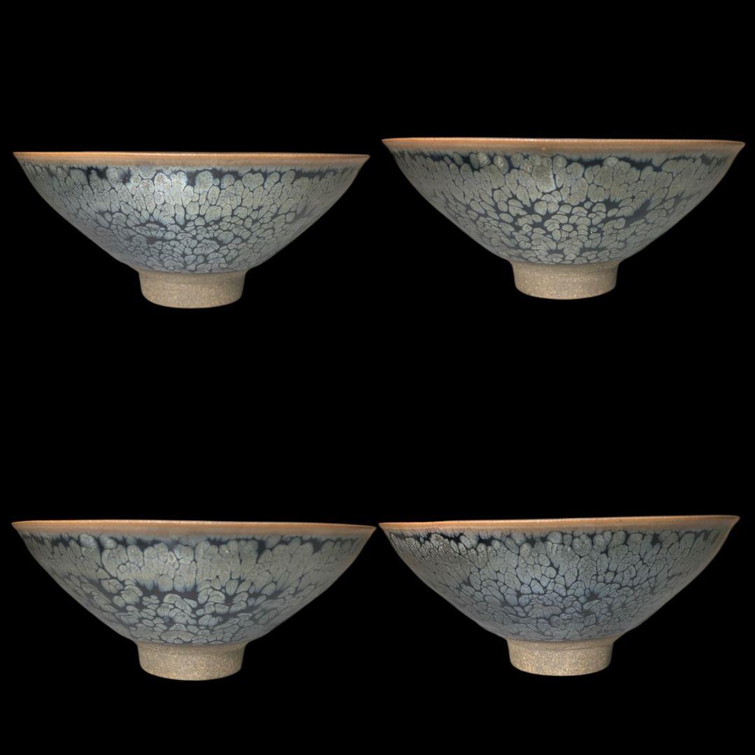 鎌田幸二 燿変油滴茶碗 共箱 共布 栞 天目茶碗