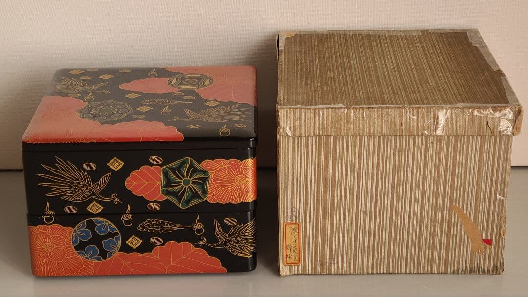 【白木屋漆器】会津塗重箱「錦絵」