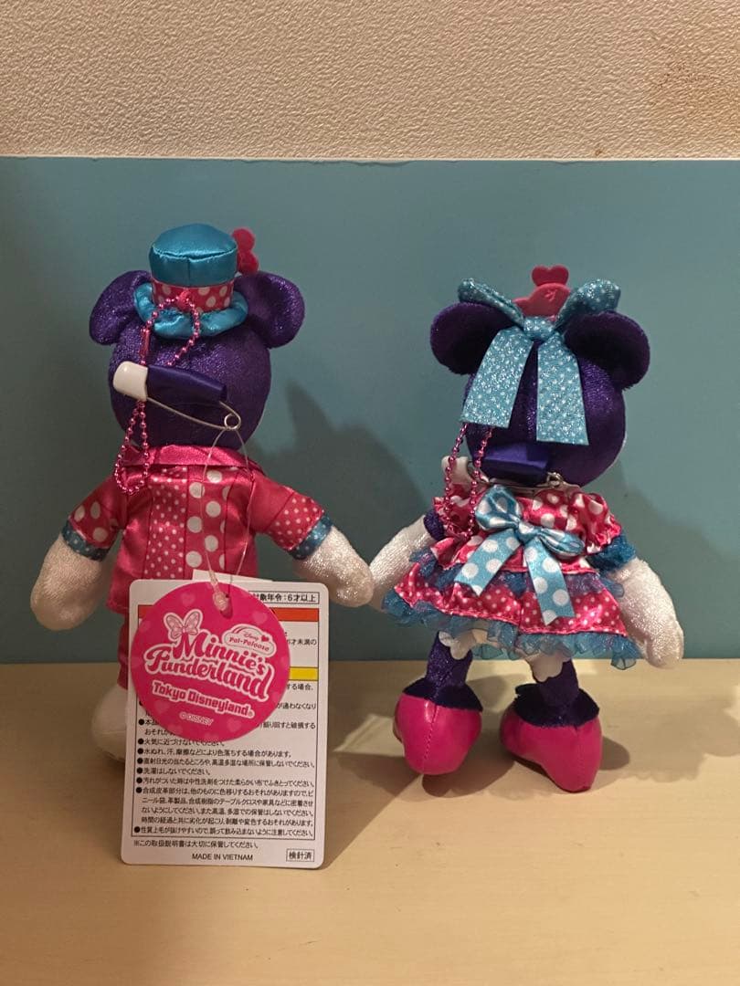 ディズニーパルパルーザ ミニファン ぬいぐるみバッジ ミッキー ミニー
