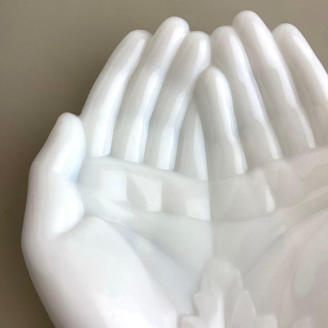 アメリカヴィンテージ ♤ ミルクガラスのハンドトレイ ♤ ウエストモアランド