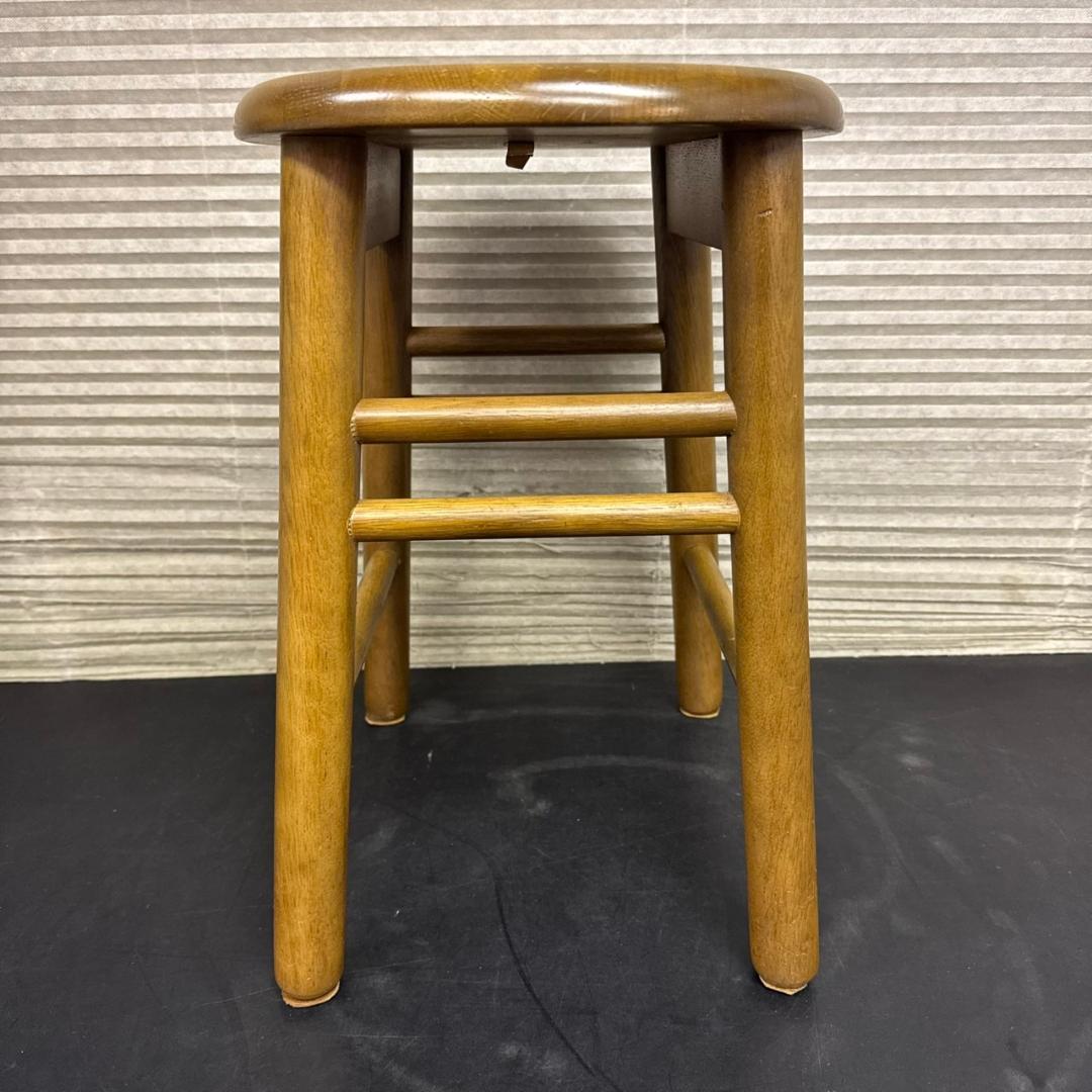 ☆カリモク家具　木製スツール　廃盤モデル　丸イス　刈谷木工　1997年製