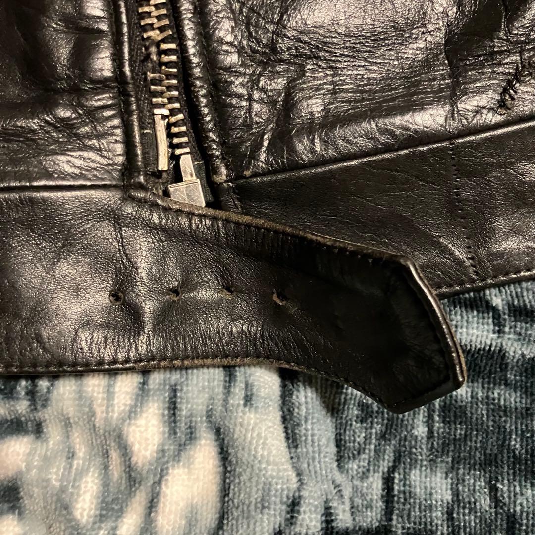 70s ユーロビンテージ フランス製？ シングルライダース ailee zip