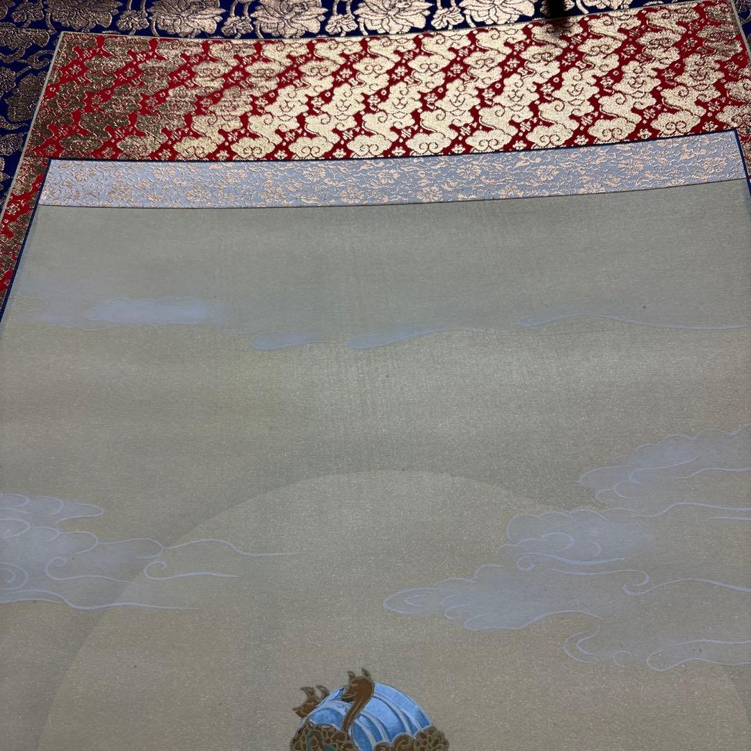 田中浩伸 掛軸 雲上観音　美術品　0121o83